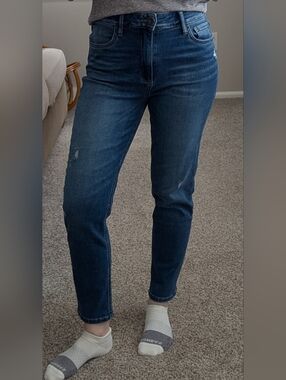 Kut from the Kloth Dark Blue Ankle Slim Straight Jeans